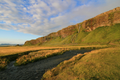 悬崖,海洋,,seljalandsfoss waterfall,冰岛中南部,自然,水,岩石海岸线,水平画幅,地形
