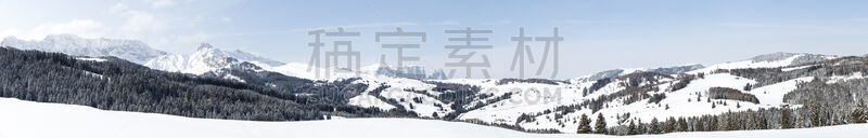 全景,检波器阿尔姆,天空,雪,石头,白色,彩色图片,冬天,希尤西,极端地形