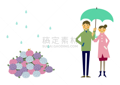 伞,雨,天气,女人,剪贴画,绘画插图,人,男人,图像,雨衣