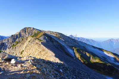 山脊,山,青绿色,天空,,富山县,飞驒山脉,日本阿尔卑斯山脉,水平画幅,秋天