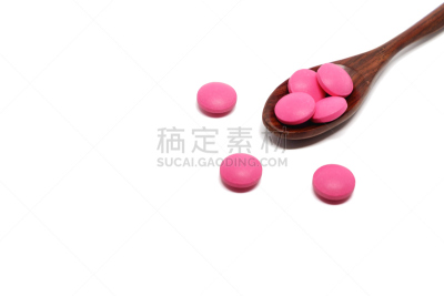 布洛芬,健康保健,概念,粉色,药丸,白色背景,留白,头痛,替代疗法,辅导讲座