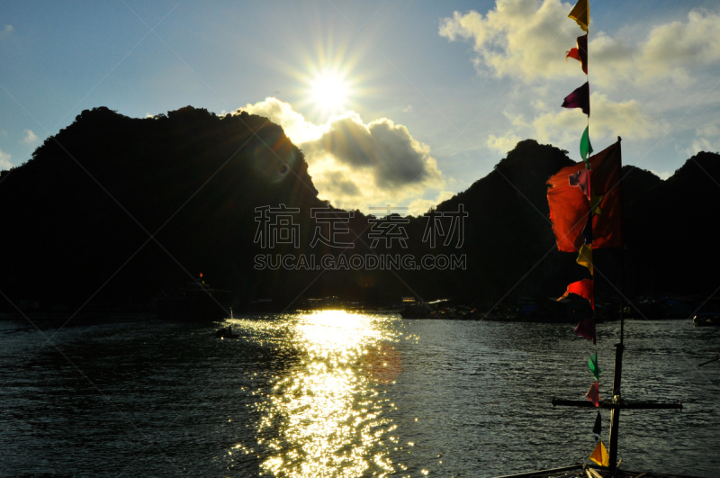 下龙湾,海洋,越南,地形,龙湾,苗人,苗族,水平画幅,无人,乡村