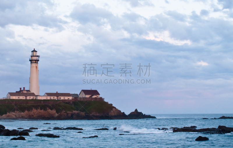 鸽子点灯塔,水平画幅,岩石,无人,户外,云景,海洋,波浪,海浪,云