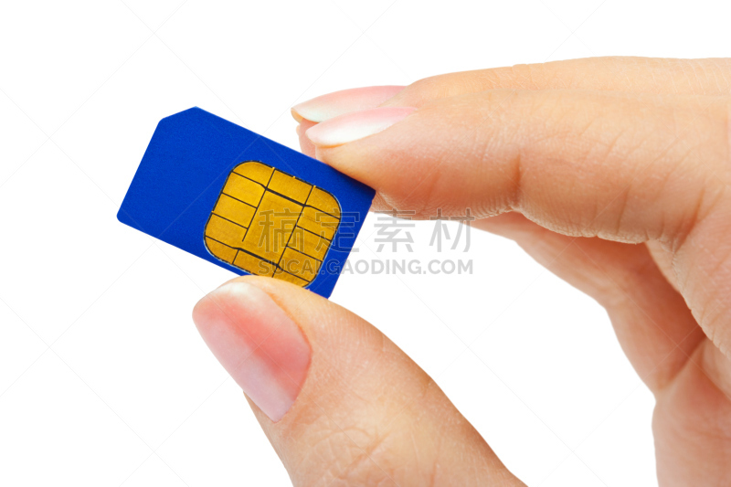 sim卡,手,电话机,水平画幅,蓝色,拿着,背景分离,白人,电子行业