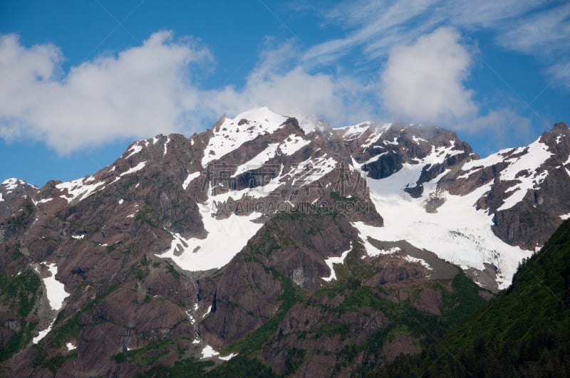 科耐峡湾国家公园,复活湾,自然,天空,水平画幅,雪,无人,蓝色,自然地理,户外