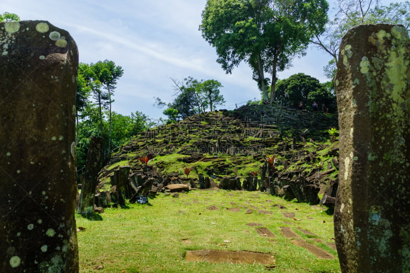 展玉,印度尼西亚,巴杜尔山,巴丹,建筑工地,西爪哇,水平画幅,山,古老的,旅行者