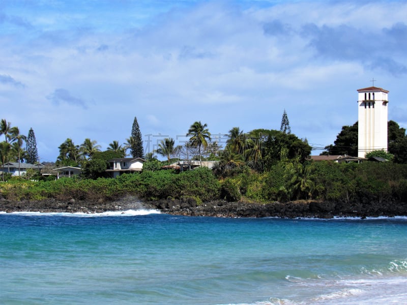 外米亚海湾,岩石,瓦胡岛,野餐桌,海滩,哈莱伊瓦,社区,跳,跳,问候