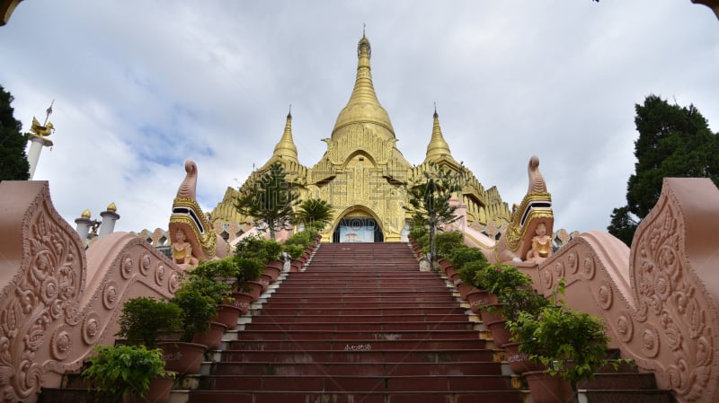 掸邦,缅甸,宝塔,中国,金色,洛杉矶县,拉斯维加斯,桨叉架船,名声,疤