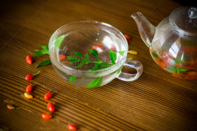 茶,热,浆果,熟的,红色,茶壶,玻璃杯,饮料,茶叶,健康保健