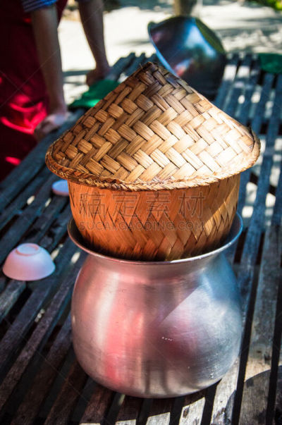 电饭锅,传统,垂直画幅,素食,木制,特写,彩色图片,炊具,竹子,美味