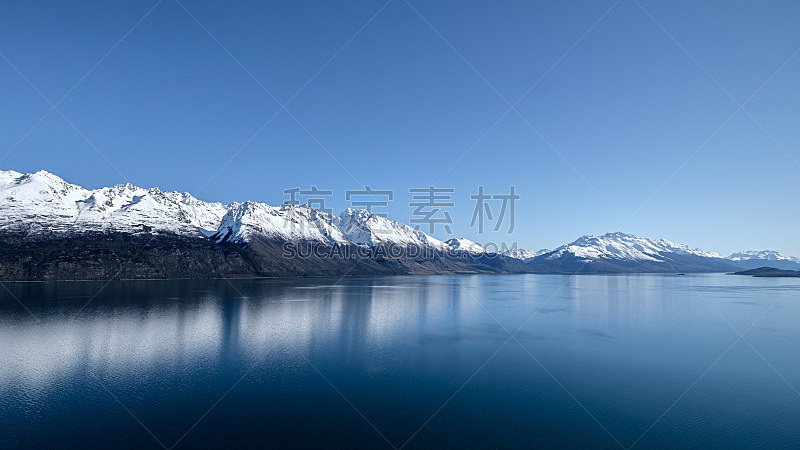 雪,瓦卡迪普湖,图像,新西兰,蓝色,山,镜湖,国内著名景点,寒冷,灵感