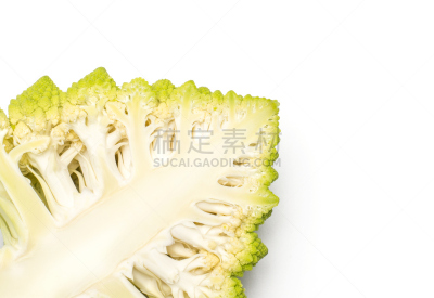 清新,白色,罗马花椰菜,绿色,分离着色,蔬菜,螺线,背景分离,食品,凝乳酪