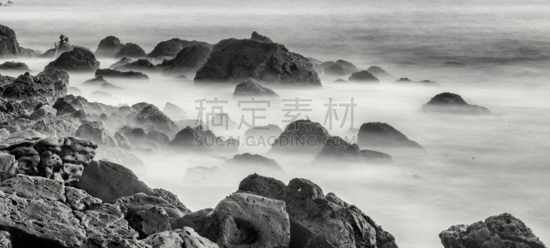 海滩,达喀尔 ,水,天空,水平画幅,无人,大西洋,户外,石头,海景