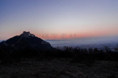 古老的,旧堡,巴姆古城,老贝利地区,水平画幅,罗马尼亚,山,无人,早晨,户外