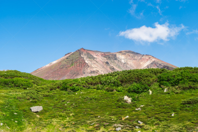北海道,山,日本,风景,在上面,旭岳火山,大雪山,大雪山国家公园,天空,美