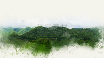 山,水彩画颜料,地形,抽象,背景,多色的,水,天空,美,艺术
