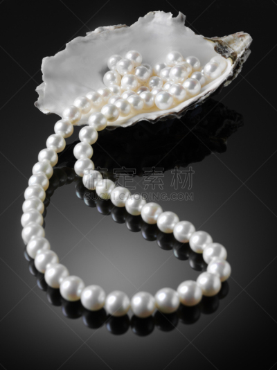 白色,珍珠项链,珍珠牡蛎,阴影,牡蛎,宝石,贝壳,长项链,半贵重宝石,零售