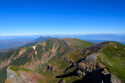 长野县,摄像机拍摄角度,山脊,南,八岳山,美,水平画幅,巴岳山,秋天,无人