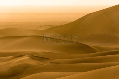 敦煌,甘肃省,沙丘,中国,戈壁滩,撒哈拉沙漠,骆驼,天空,水平画幅,山