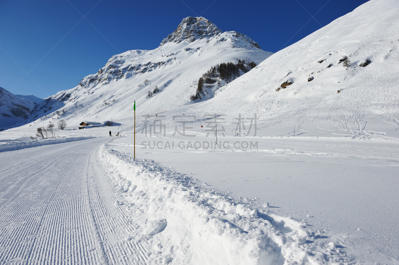 雪,冬天,山,瓦迪西耶,天空,水平画幅,滑雪坡,户外,白色,阿尔卑斯山脉