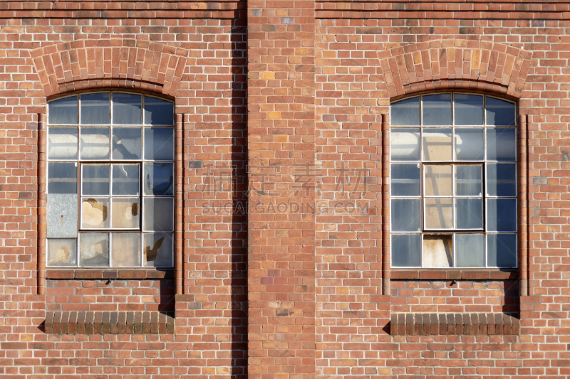 Fenster, Altes Fabrikgebäude, BWK , Bremer Wollkämmerei ,Bremen-Blumenthal, Bremen, Deutschland, Europa