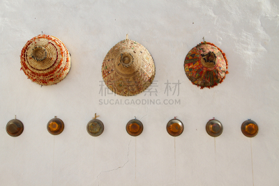 嘎达穆斯,城市,过去,旅游目的地,水平画幅,草帽,无人,利比亚,稻草,白色