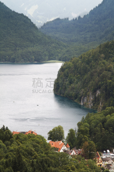 阿尔普斯湖,德国,垂直画幅,水,天空,施万高,旅行者,夏天,湖,巴伐利亚