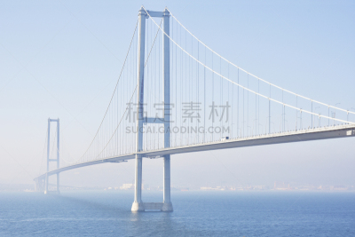 桥,海湾,横越,科贾埃利,吊桥,水湾,电缆,水,天空,水平画幅