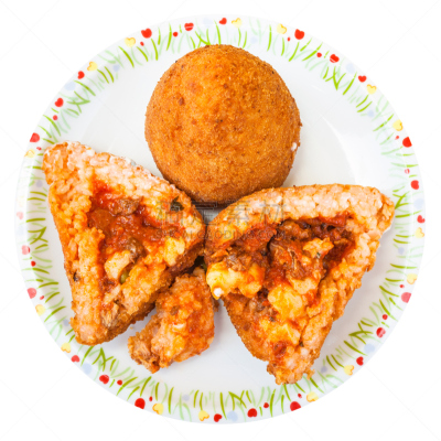 米饭炸肉饼,塞满了的,肉,街头食品,土产,餐具,球,水平画幅,高视角,开胃品