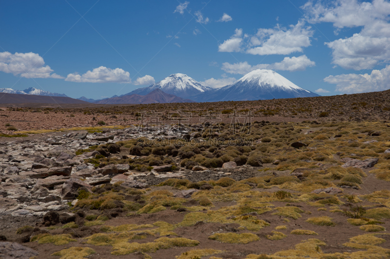 阿尔蒂普拉诺山脉,火山,阿塔卡马沙漠,南美,水平画幅,雪,无人,火山地形,户外,美洲