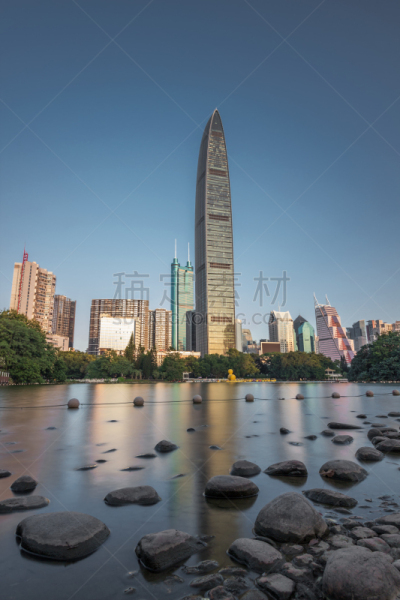 深圳,塔克西姆格兹公园,深圳京基100,新古典派,广东省,城市扩张,垂直画幅,无人,市区路,户外