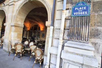 Café at Place de Vosges, Marais, Paris