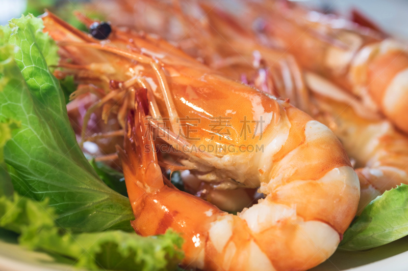 格子烤肉,虾,盘子,选择对焦,水平画幅,开胃品,膳食,海产,明虾,特写
