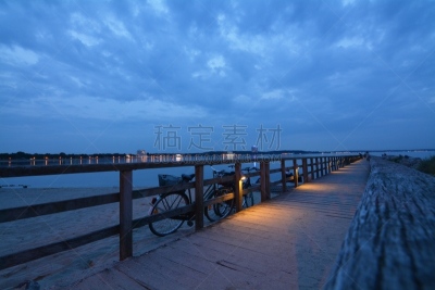 波罗的海,海滩,码头,提门多夫,水,天空,休闲活动,水平画幅,沙子,夜晚