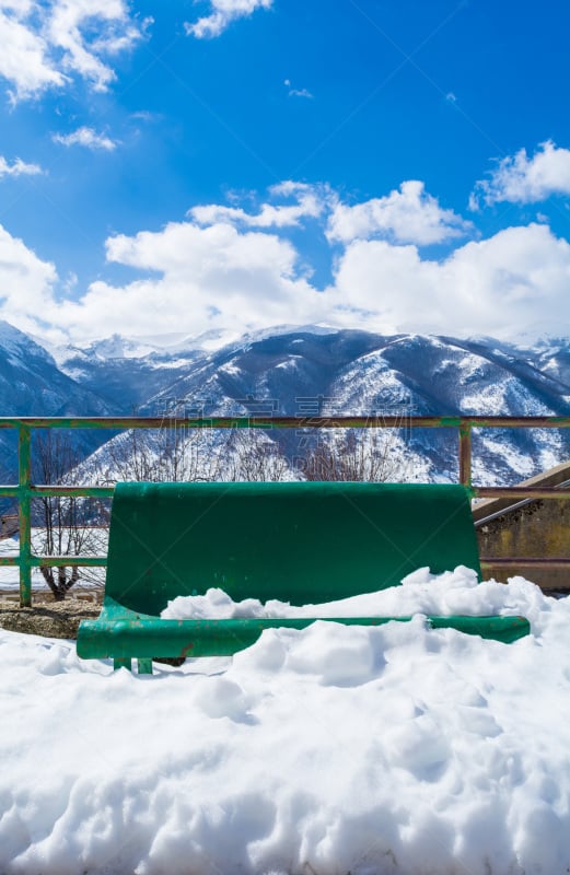 斯看诺,阿布鲁奇,意大利,拉奎拉,雪山,喷泉,垂直画幅,雪,无人,古老的