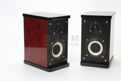 放音设备,扬声器,白色背景,无线电波,原音乐,刻板印象,水平画幅,音频存储介质,木制,无人