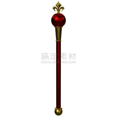 节杖,宏伟,职权,华贵,图像,绘画插图,背景分离,方形画幅,无人,中世纪时代