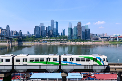 重庆,单轨电车,高处,铁路桥,铁路运输,空中缆车,田径跑道,架柱桥,铁轨轨道,天空