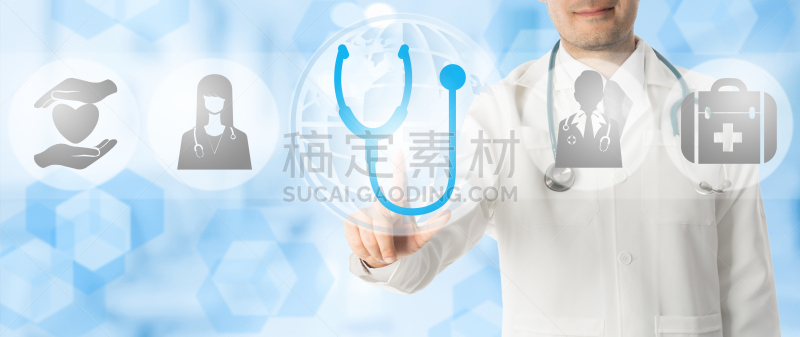 符号,健康保健,听诊器,未来,医学动画,计算机制图,计算机图形学,男性,现代