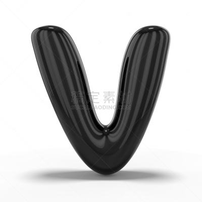 三维图形,气球,英文字母v,充气品,白色背景,分离着色,背景分离,美术工艺,字母,风