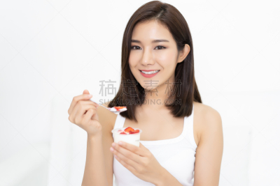 食品,自然美,儿童,健康食物,饮食,酸奶,家庭生活,注视镜头,自然,吃