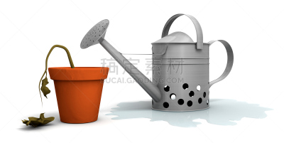 洞,背景分离,花盆,喷壶,洒水机,设备用品,植物,绘画插图,问题,意大利