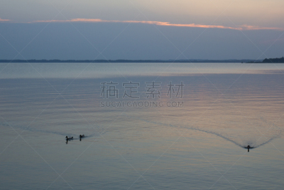 湖,阿默尔湖,基姆高,基姆湖,水,天空,水平画幅,无人,曙暮光,户外
