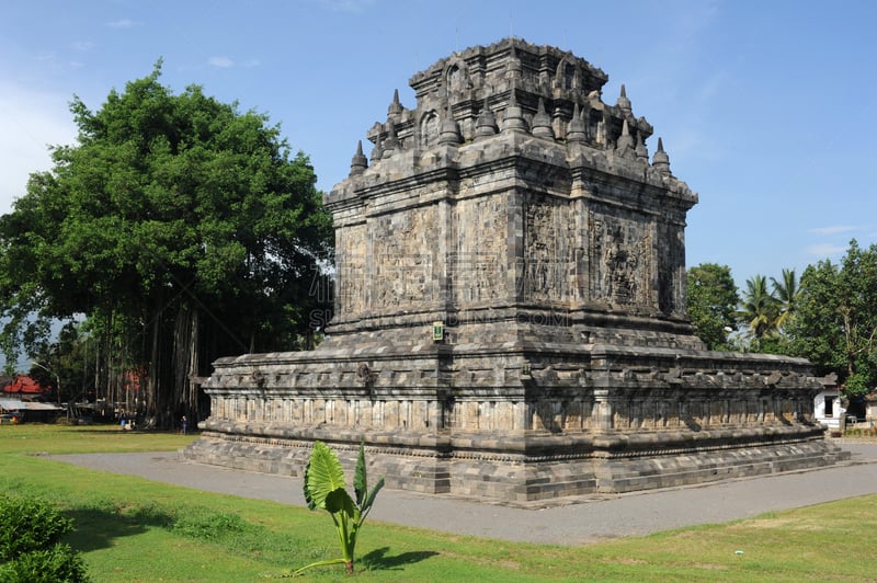 考古学,曼都古寺院,爪哇,水平画幅,寺庙,无人,婆罗浮屠佛塔遗址,印度尼西亚,摄影