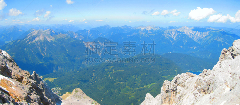 加米施帕腾基兴,风景,空气精灵,楚格峰,巴伐利亚阿尔卑斯山区,天空,水平画幅,山,无人,户外