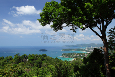 普吉岛,小卡塔海滩,卡隆海滩,卡塔琳娜斯雷波特尼克,水,水平画幅,山,沙子,巴厘岛,无人