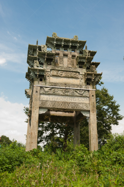 纪念物,拱门,自然,垂直画幅,天空,美,人造的,绿色,地形,蓝色