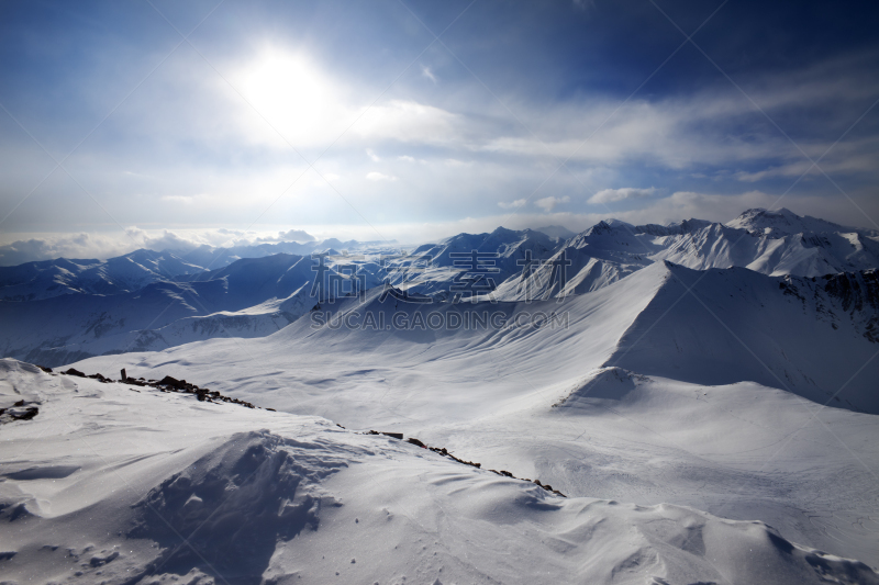 山,风景,非滑雪场地的滑雪,澳大利亚阿尔卑士山脉,天空,风,水平画幅,雪,无人,户外