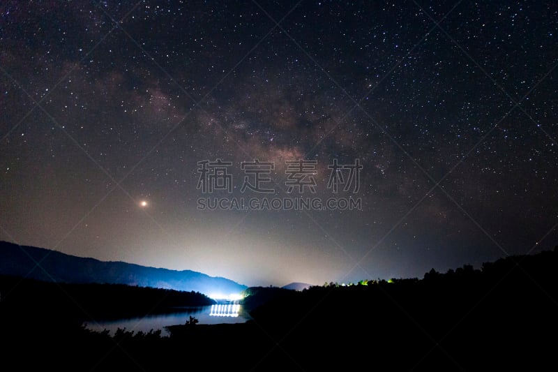 星系,星星,太空,银河系,长时间曝光,颗粒质感,琴状舟形藻,射手座,天蝎座,天空