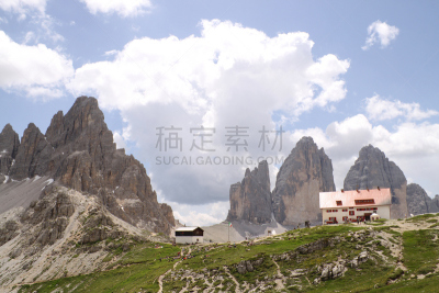 三只动物,六白云岩,山景城,瓦雷多三尖峰,天空,洛矶山脉,威尼托大区,水平画幅,雪,美人